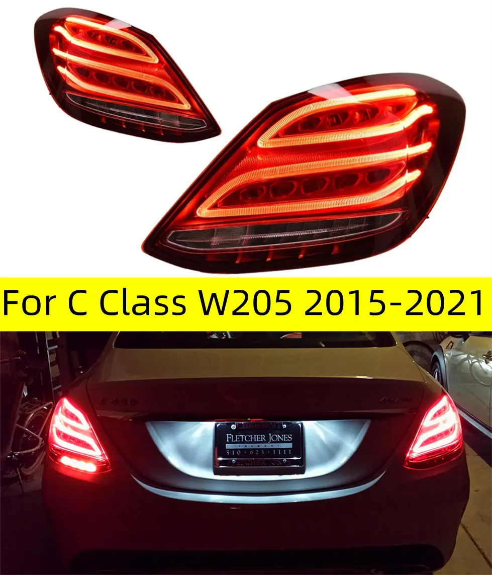 Auto Parts Rear Lamp For C Class W205 C180 C200 C260 20 15-20 21 Taillights Brake Lights Running Stop Taillight Accessories