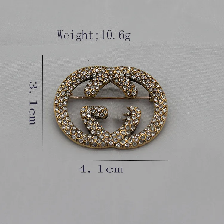 Lusso Donna Uomo Designer Marca Lettera Spille Placcato oro 18 carati Intarsio Cristallo strass Gioielli Spilla Charm Pin G-Letter Marry Christmas Party Gift Accessorie