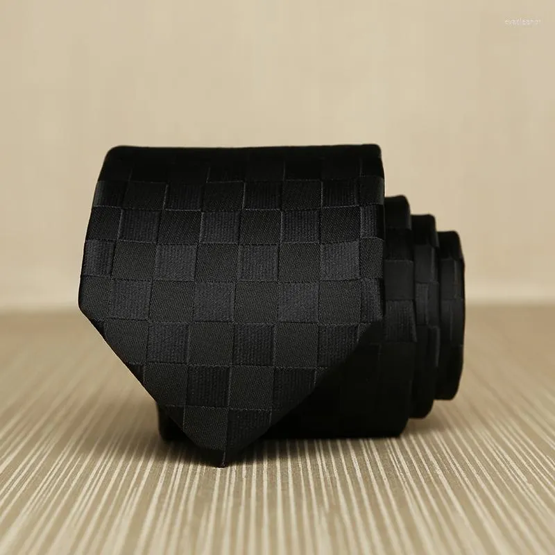 Bow Ties 2022 7cm zwarte plaid voor MNE luxe ontwerpers merk mode -zakelijke nek bindtje microvezel waterdichte heren l7050