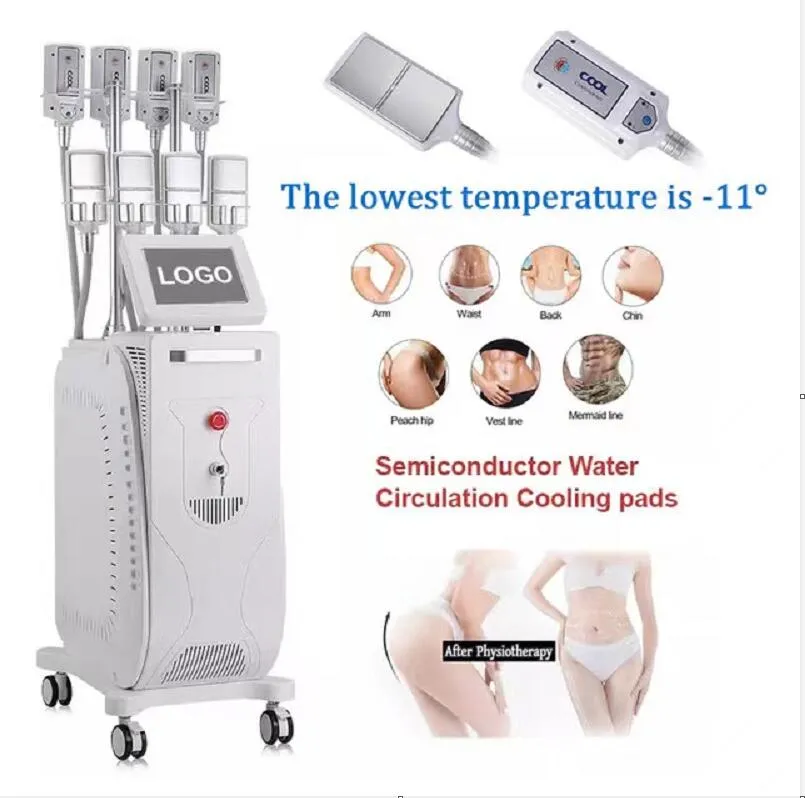 Diretamente eficazes EMS Cryo Slimming Pachotes sem vácuo criolipólise de radiofrequência congelamento de gordura placas criogtológica de refrigeração para celulite Equipamento de beleza de redução de celulite