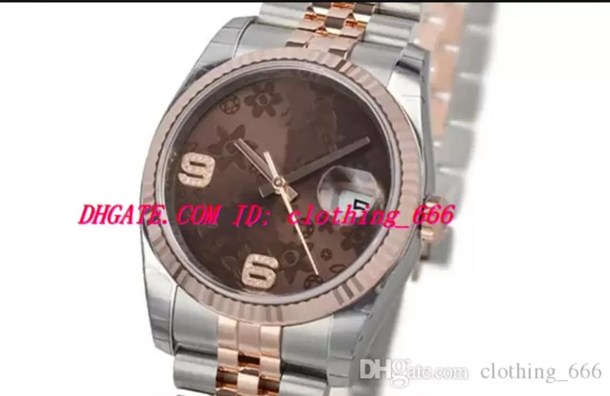 Luxury Watch Mężczyźni Bransoletka ze stali nierdzewnej 36 mm / 18k róża z czekoladową diabelką 69 Niemożne 116231 Mechaniczne automatyczne zegarki MANS