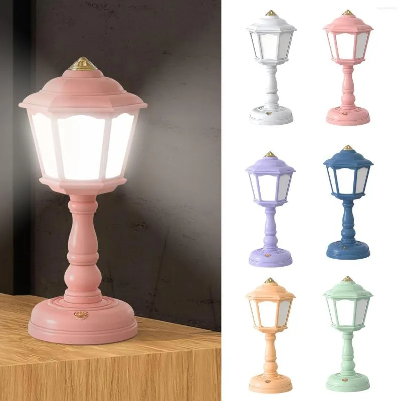 Tischlampen Mini Vintage Licht Druckknopfschalter 3-fach dimmbare Nachttischlampe Kinder Augenschutz Lernen für Schlafzimmer