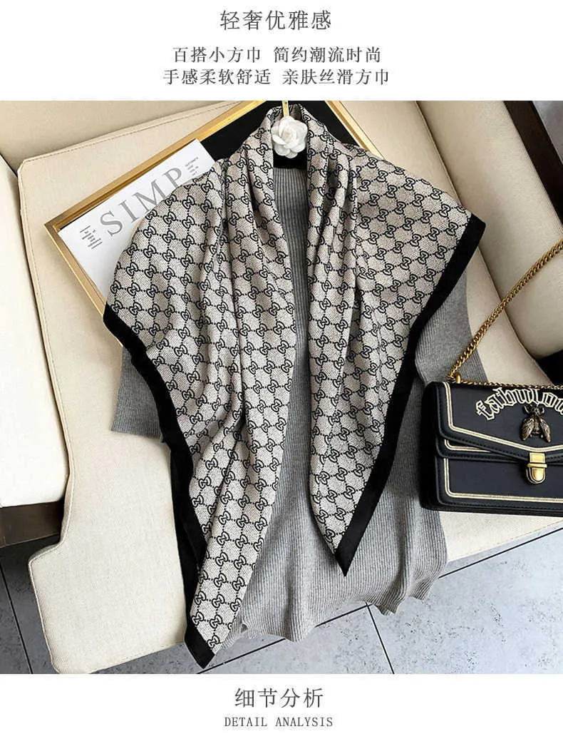 NewChic Luxuey 90cm Square Silk Scarf For Women Pure Color NewChic Luxuey 90cm Square Silk Scarf For Women Pure Color