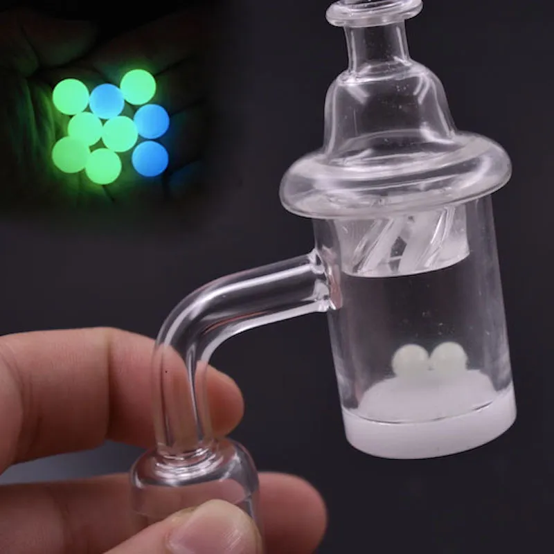 Partihandel kort hals kvarts banger spinning carb cap set 25mm kvarts nagel 10mm 14mm 18mm manlig kvinnlig terp platt topp bangers för glas dab riggar bongs