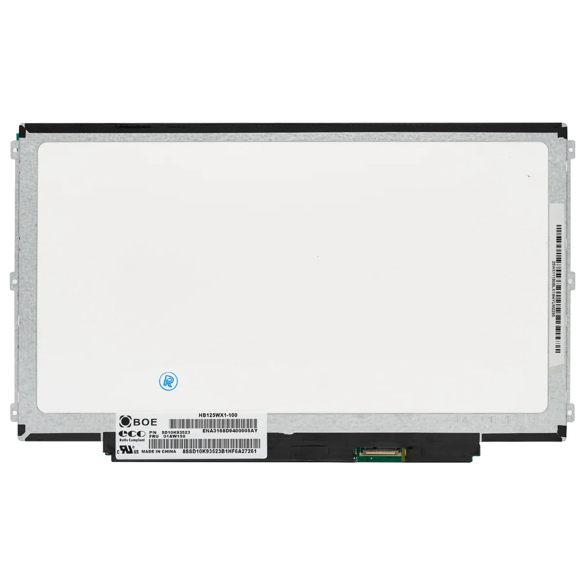 원래 BOE 화면 HB125WX1-100 12.5 "해상도 1366x768 Dispiasy Screen