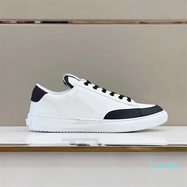 Novos t￪nis de designer de chegada sapatos masculinos t￪nis de couro genu￭no de luxo t￪nis