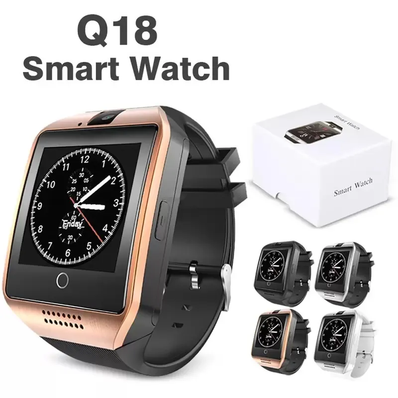 SmartWatch White ,1.54 Inch Bluetooth SmartWatch Q18 Wristwatch Support NFC  Camera