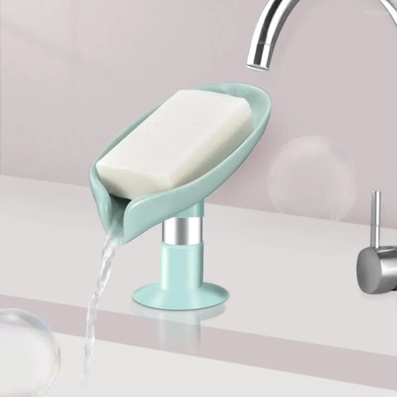 石鹸皿葉型皿ホルダー吸引カップ用バスルームシャワーボックススポンジストレージトレイコンテナ用
