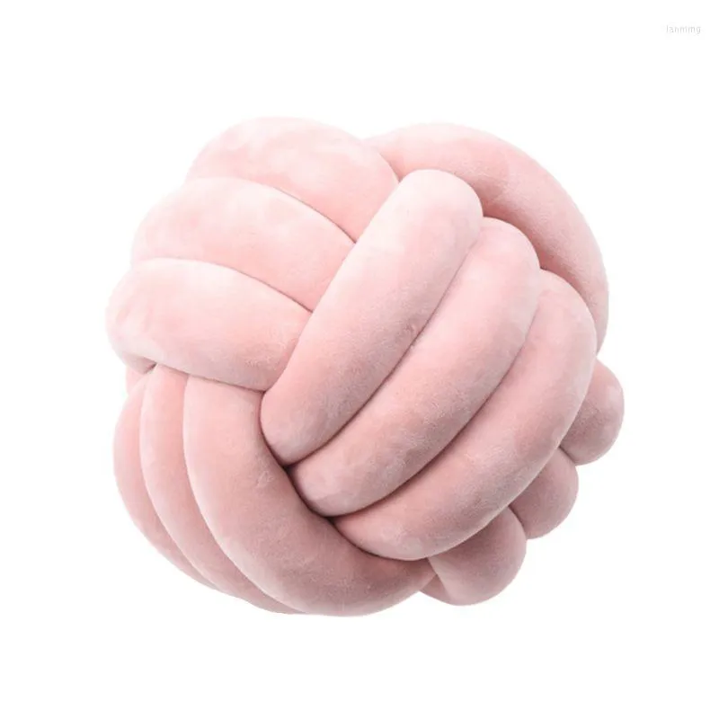 Oreiller doux noeud boule S lit en peluche décor à la maison bien rembourré en peluche jeter bien scellé Cojines Decorativos Para