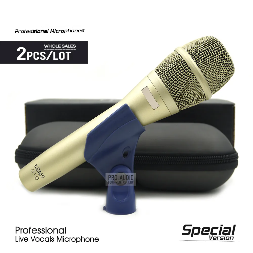 2 pièces édition spéciale KSM9 professionnel dynamique Super-cardioïde filaire Microphone KSM9C voix en direct karaoké scène Performance micro