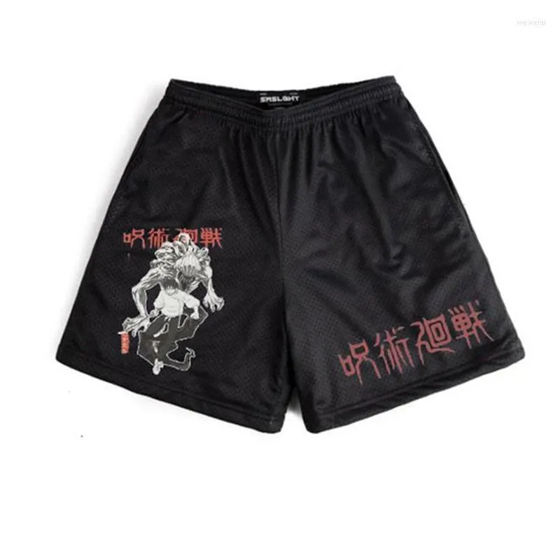 Pantaloncini da uomo Anime giapponesi Jujutsu Kaisen Uomo stampato Moda Strada Allentato casual quotidiano Allenamento Jogging Palestra Spiaggia