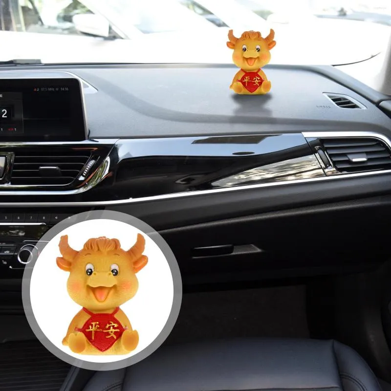 Decorações de interiores BB Brand 1 PC Segurança Ox Decoração de carro criativo Estátua Mascote Chinês