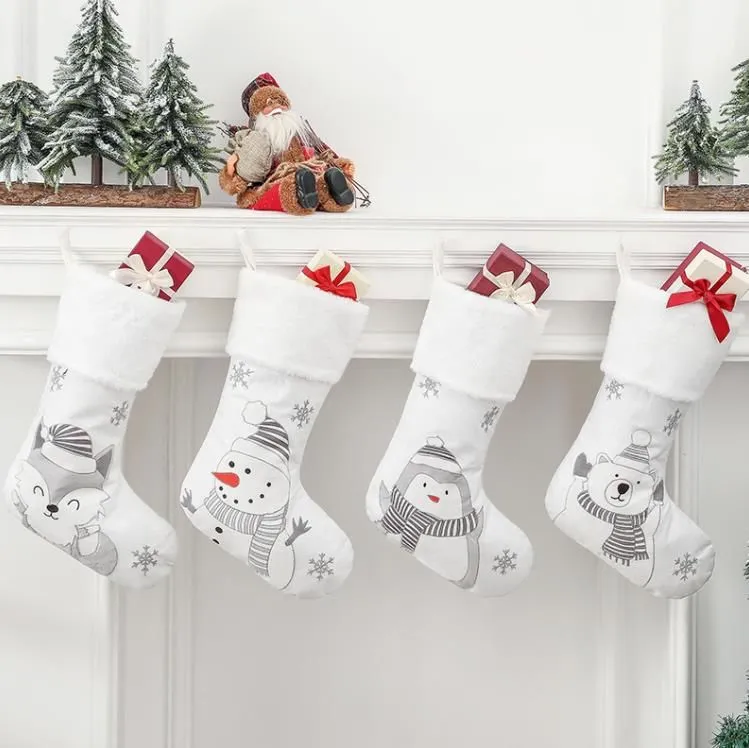 Neue Weihnachtsdekoration liefert Weihnachten große Socken Weihnachtsbaumstrumpf Anhänger Kindergeschenk Süßigkeitentüte Szene verkleiden RRA464