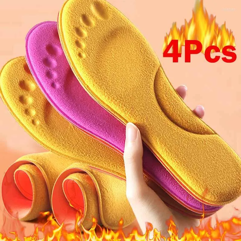 Kadın SOCKS 4pcs Kendi kendine ısıtılmış termal tablolar ayak bellek köpük kemer destek yastığı kışlık sıcak spor ayakkabıları kendi kendine ısınan ayakkabı pedleri