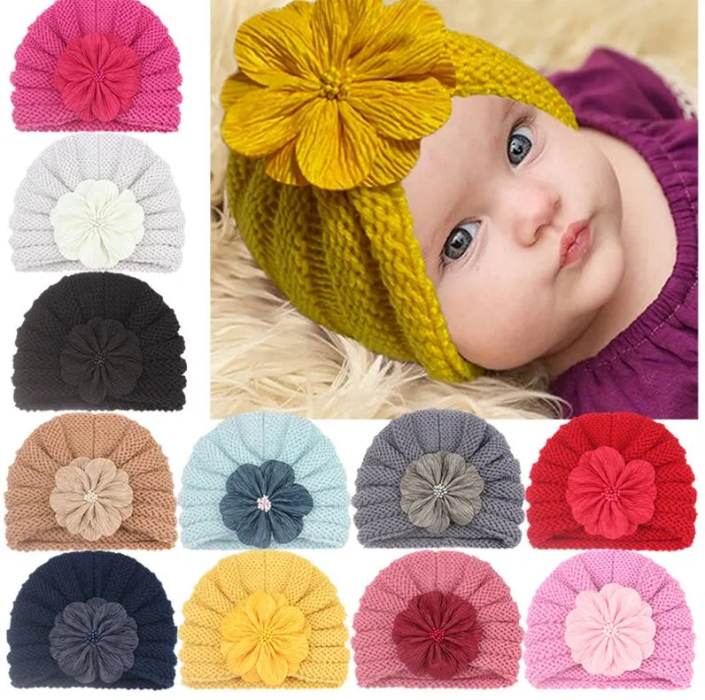 Kids Warm Knitted caps Baby Accessories Girl Boy Beanie Cap Candy Color Children Toddler Beanies