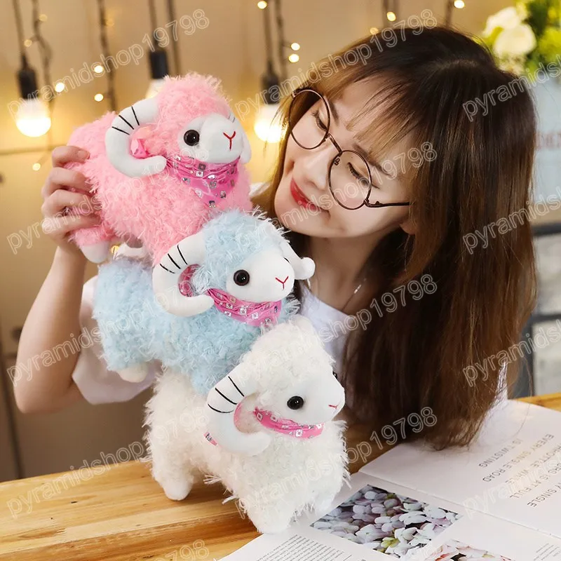 20 cm dessin animé mignon alpaga mouton en peluche belle douce peluche poupée chambre décoration enfants jouet enfants cadeau d'anniversaire