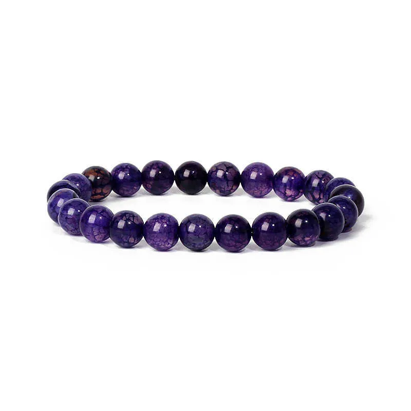 Bracelet de perles de pierre naturelle pour femmes hommes rayé Agates cristal Quartz Jades bijoux Reiki bracelet de guérison Bracelets de Yoga cadeau link1