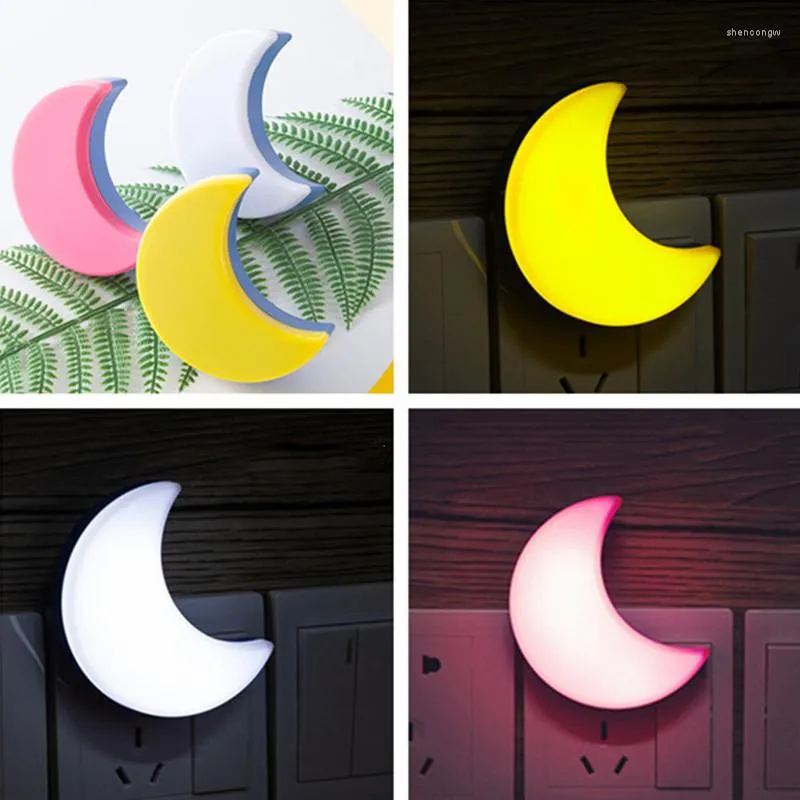 Luci notturne Mini Moon Star sensore di controllo luce a LED per bambini scuri camera da letto lampada da comodino spina UE/USA bambino che dorme