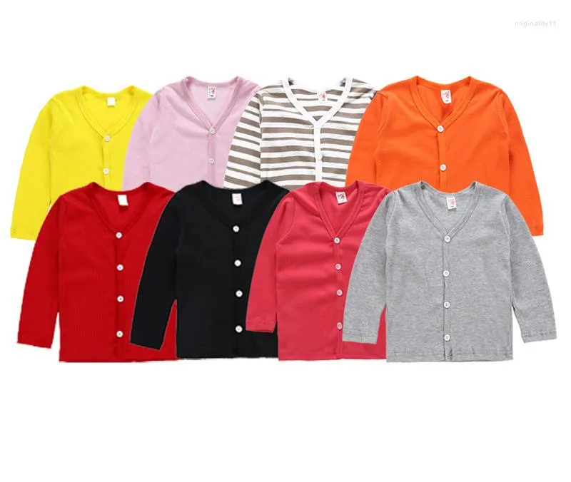Chemises 0-6 ans pour bébés filles tricots tops printemps enfants en bas âge de cardigan à manches longues