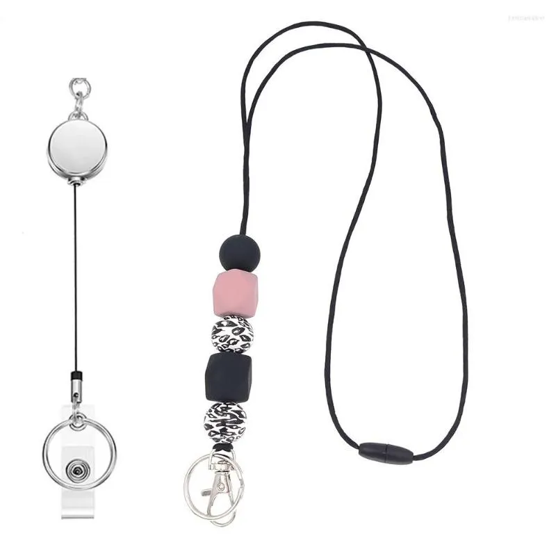 Colares pendentes Colar de cordão de manobra de moda Kurshuni para mulheres de contas de borracha de idéias com chaves de anel de chaves 2022 tendência