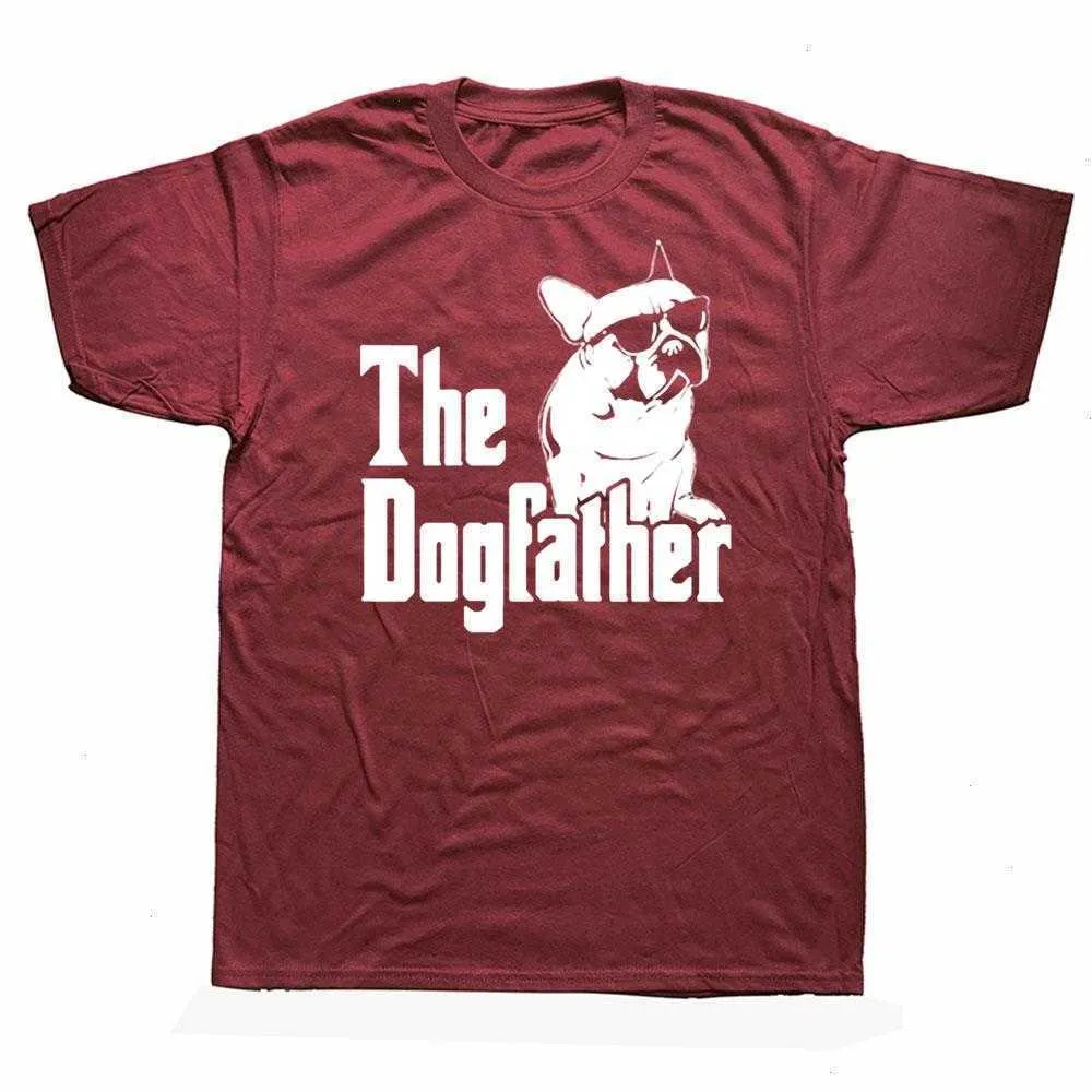 Das Dogfather Dog Dad Poloshirt Französische Bulldogge Lustige T-Shirts Männer Sommer Harajuku