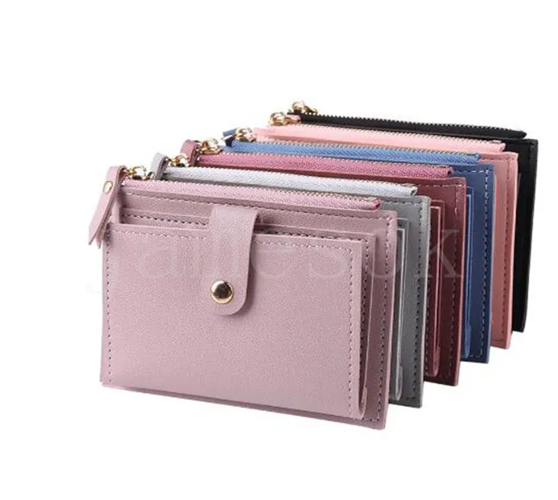 Portefeuilles pour femmes portefeuille de créateur sacs à main de mode solide mignon petit portefeuille PU fille pochette sac à main DE890