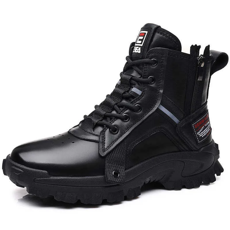 Boots Men Winter Snow Super chaude randonnée de haute qualité Top en cuir imperméable Sneakers extérieurs T221101