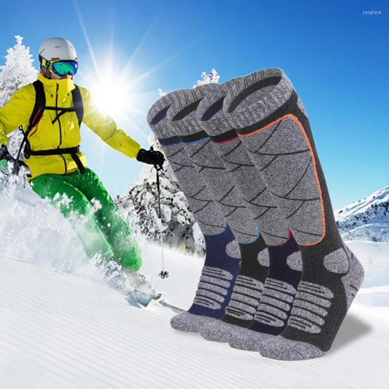 Спортивные носки лыжные колена с высоким содержанием зимних спортивных чулок на открытом воздухе дышащий в дышащий высыхание