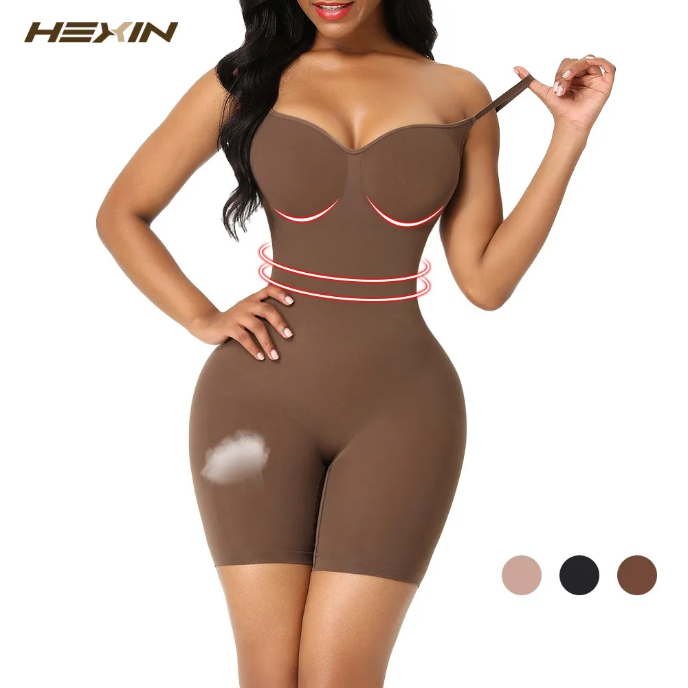 Women's Shapers HEXIN Seamless Women Backless Bodysuit Fajas Colombianas Push Up Butt Lifter Reductive Girdles Slimming Waist Trainer Shapewear 221102