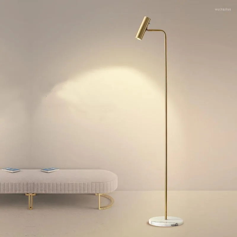 Lampy podłogowe złoto/czarno -białe lampa nowoczesna salon prosta kreatywna sypialnia lekkie luksusowe studia Pice Pionowe biurko LED