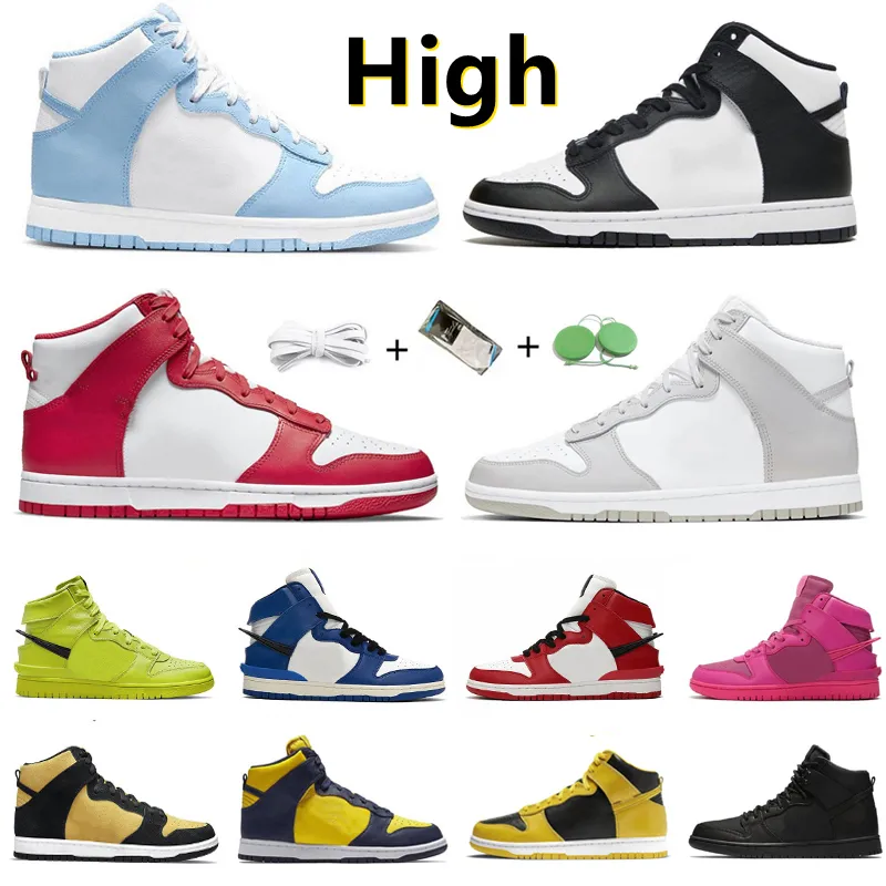 High Men Women Shoes Sneaker White Black Auminum Syracuse Vast Grey University Red Royal Blue Flash Lime Maize Reverse Lowa Mens Trainers Sports Sneakers