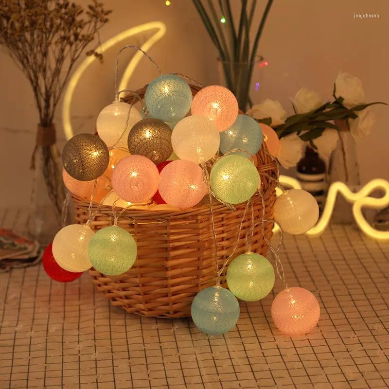 Acheter 3M 20 LED boule de coton colorée LED chaîne noël fête de mariage  fée lumières