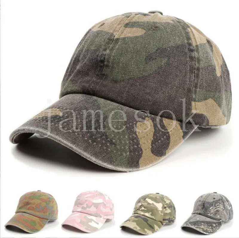 Cotton Washed Denim Camouflage Curved Brim Baseball Cap Spring and Summer Men's and Women's Fashion Outdoor Leisure Sun Hat DE888
