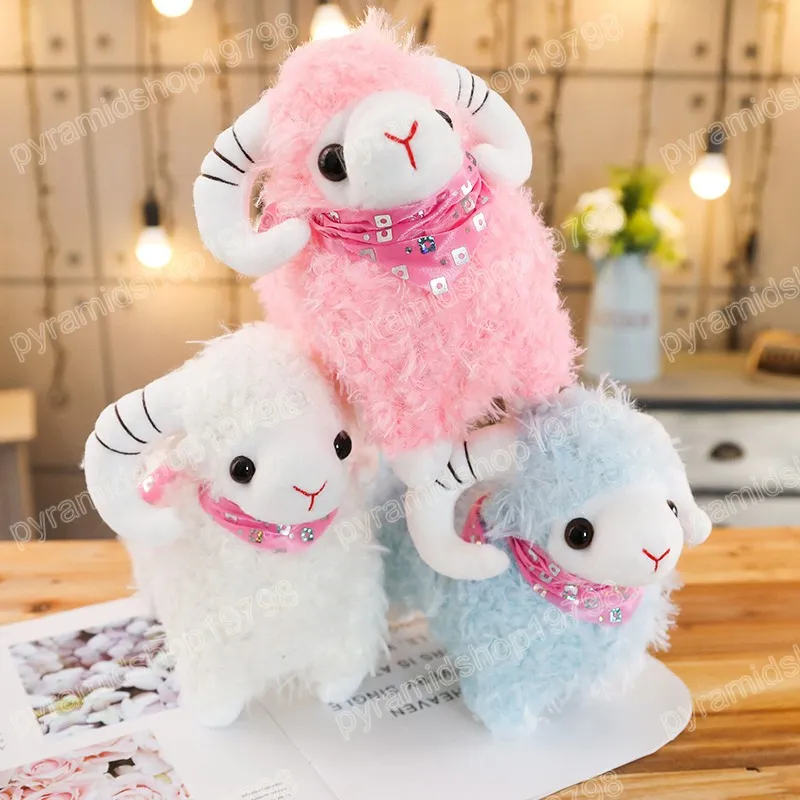 20 cm dessin animé mignon alpaga mouton en peluche belle douce peluche poupée chambre décoration enfants jouet enfants cadeau d'anniversaire