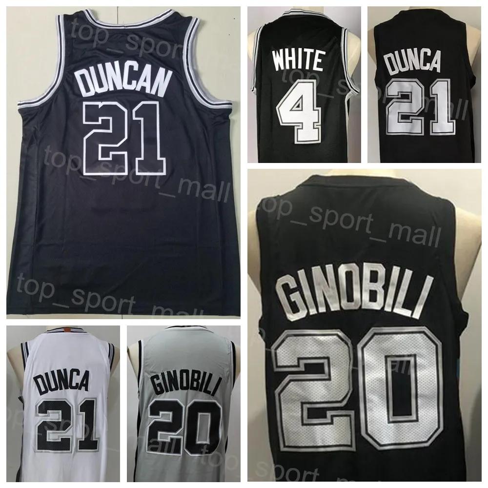 Manu Ginobili Jersey 20 Tim Duncan 21 Derrick White 4 City Couns Combative Association Classic Icon 42.46 DHgate