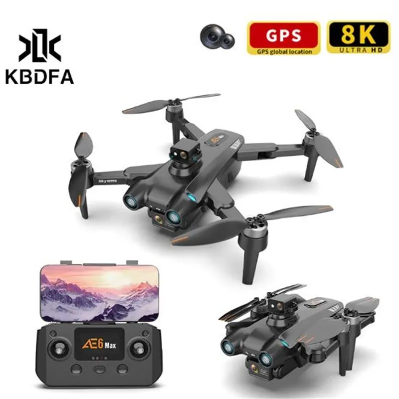 AE6 Max Drone GPS 8K Professionele camera 5G FPV Visual Obstacle Vermijding Borstelloze motor Quadcopter Drone RC Toy