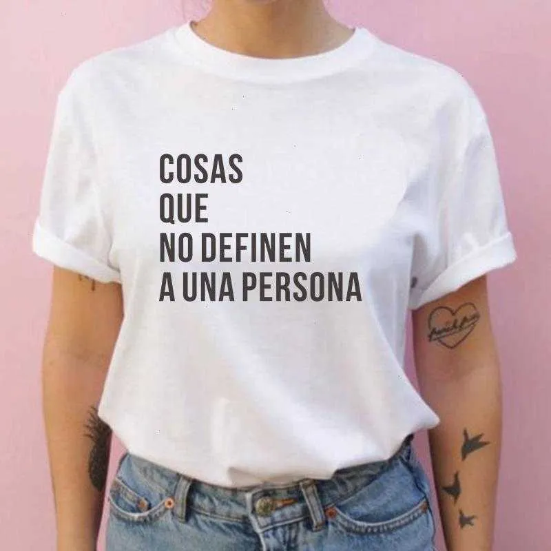 Cosas que geen definitief t-shirt een Una persona Spaanse zin Print vrouw t-shirts