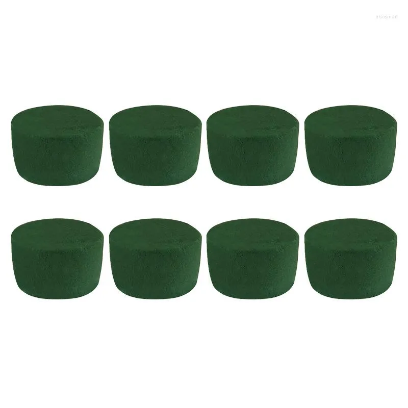 Fleurs décoratives 8 Pack Kit de Arrangement de Fleurs DIY Vert Rond Mousse Florale Humide Mariage Allée Décoration de Fête