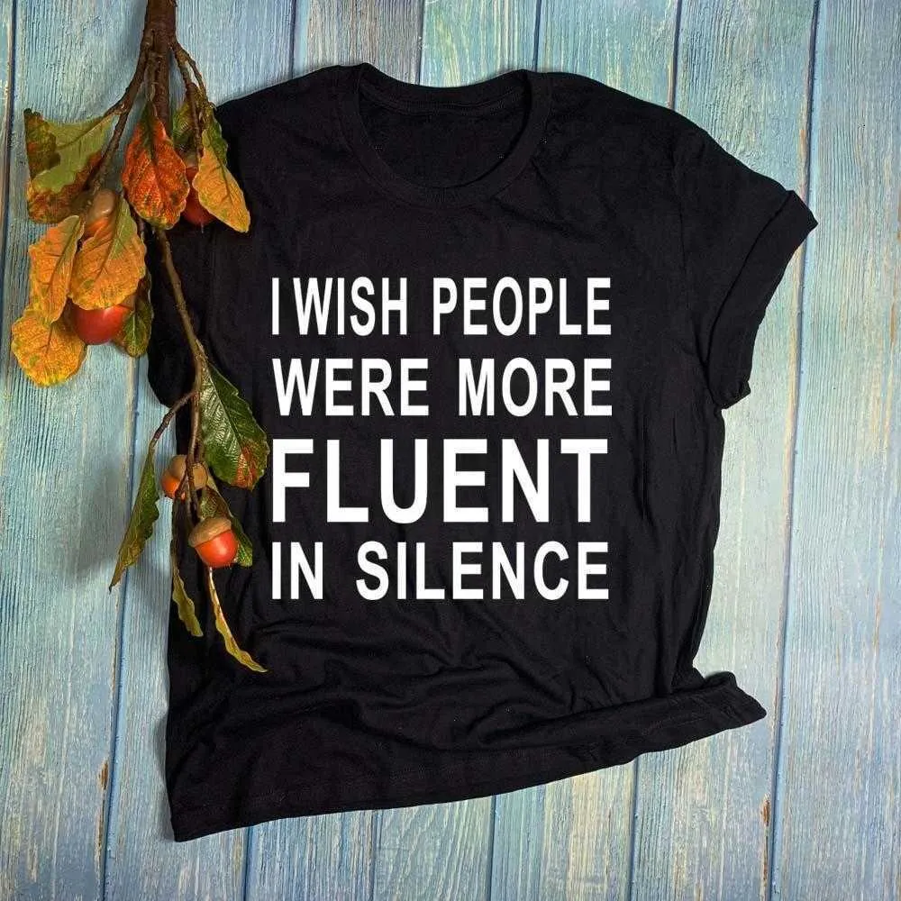 Je souhaite que les gens portent un t-shirt pour femmes plus fluide en Silence Hipster Slogan chrétien