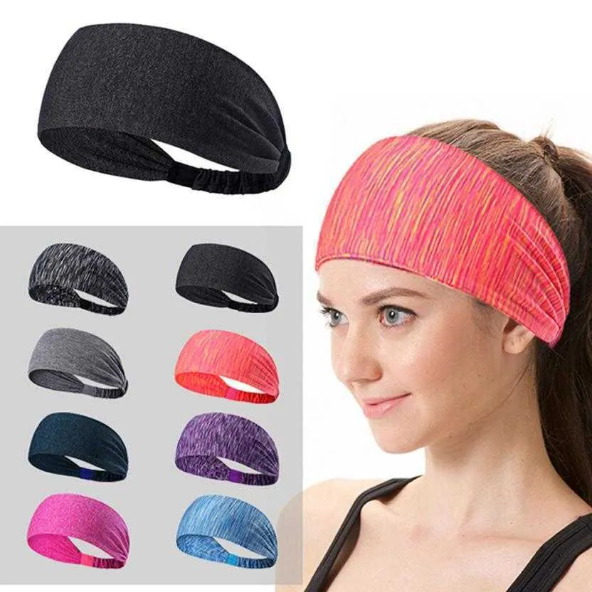 Yoga Hair Bands Women Sport RI Sport Surio Sweat Stretch Yoga Cap Cap Fitness Safety Band para a cabeça L221027