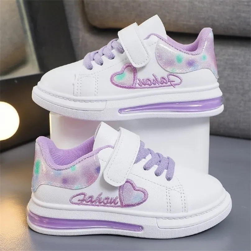 Кроссовки детская обувь Summer Kids Fashion Casual Sports Loop Love Вышивая принцесса девочки универсальная 221102