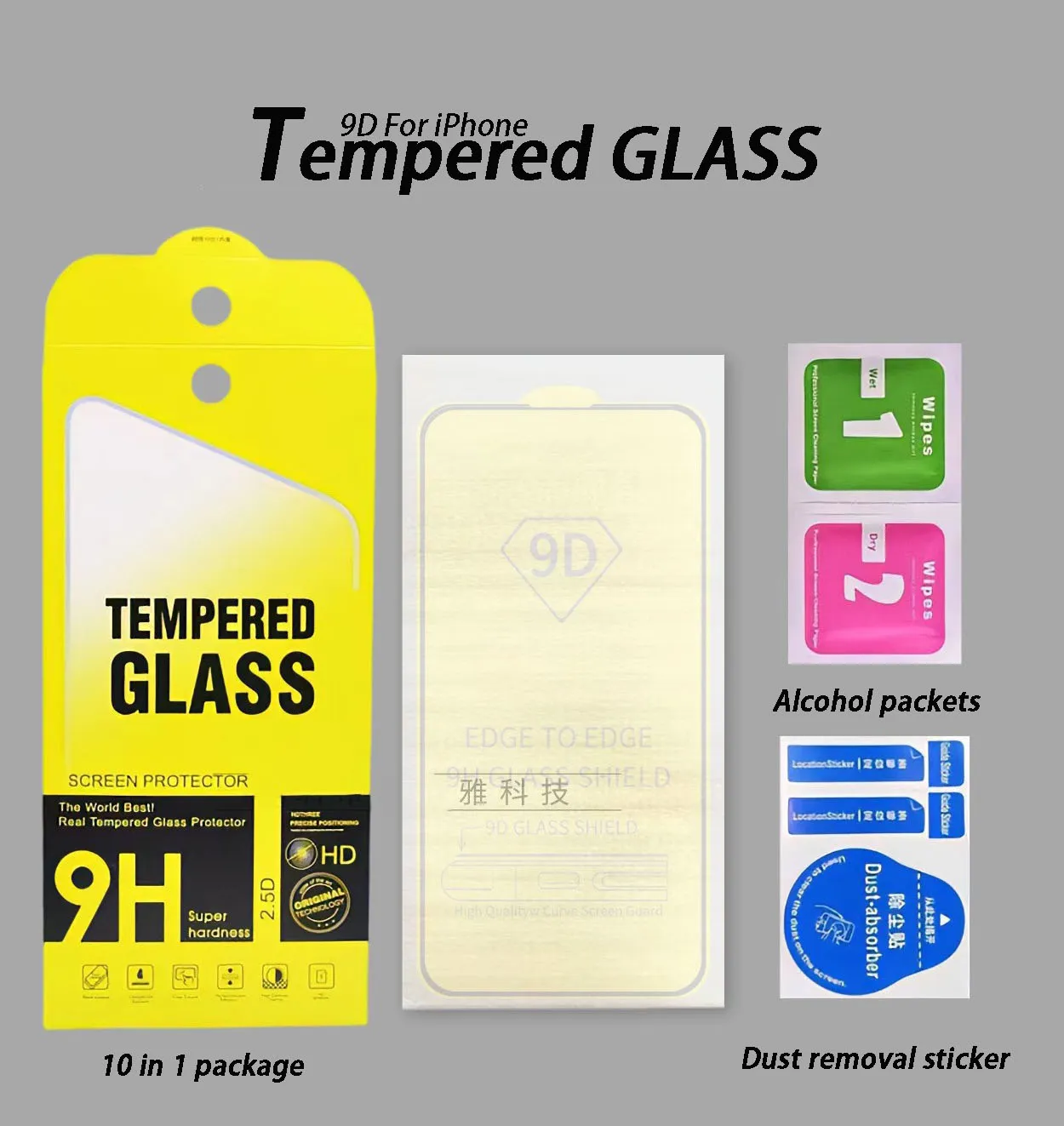 9D Cover Full Cover Premium Screen Protector for iPhone 14 Pro Max XR XS Samsung LG anti-scratch fraded glass 11 12 13 mini 9h protetective film