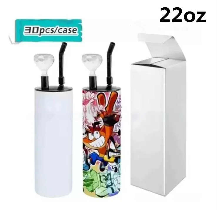 22oz Sublimation Hookah Tumbler With Smoking Pipe Lid Smoking Mugs