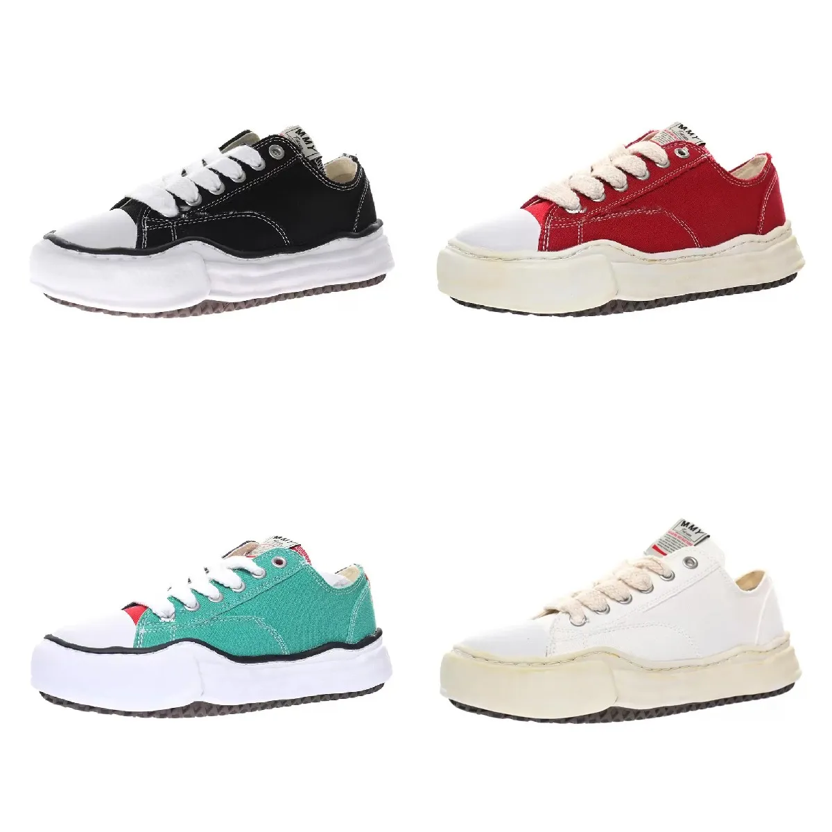 Schoenen MMY Athletic Maison Mihara Yasuhiro Wit Zwart Rood Kleur Sport buitenshuis