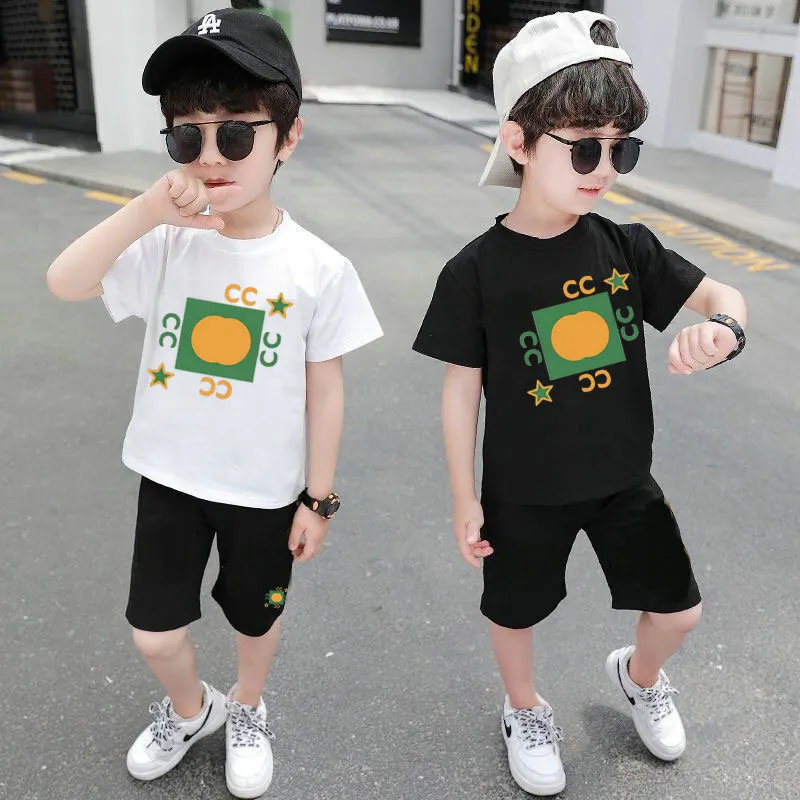 2-10 Ans Enfants Vêtements Ensembles Designer Marque T-Shirt Pantalon Ensemble Coton Vêtements bébé Garçons fille Mode Enfants 2 Pièce G0CC100