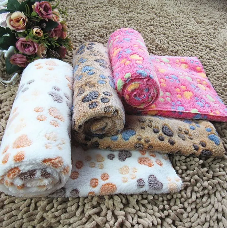 vendita all'ingrosso coperta per cani Coperte per animali domestici Motivo con stampa zampa Coperta per gatti in pile Morbidezza extra Soffice Leggero Lavabile