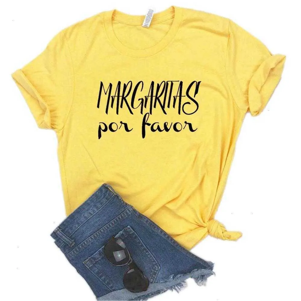 Margaritas por gynnar tryck kvinnor tee hipster rolig t-shirt lady yong flicka topp 6