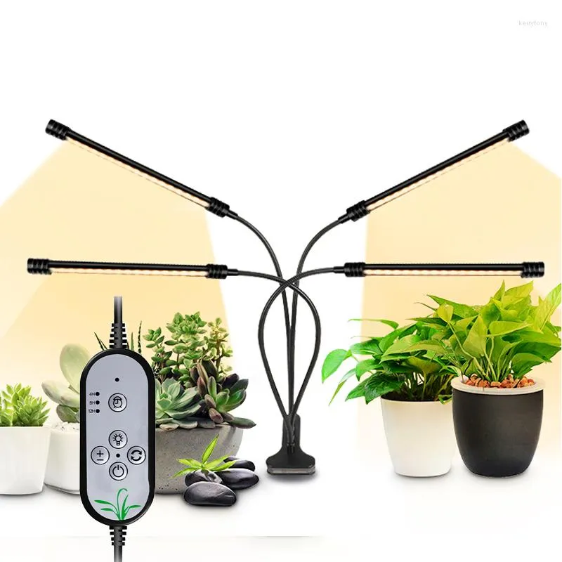 Rosną światła LED DC 5V USB z timerem Dimmable Full Spectrum elastyczna lampa fito do rośliny Kwiat sadzonkowy Fitolamp Namiot domowy