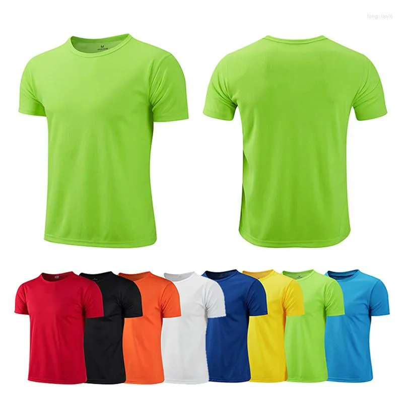 Herrenanzüge 7612 Sneldrogende Ronde Hals Sport T-shirt Gym Fitness Shirt Trainer Running Mannen Ademende Sportkleding Klas