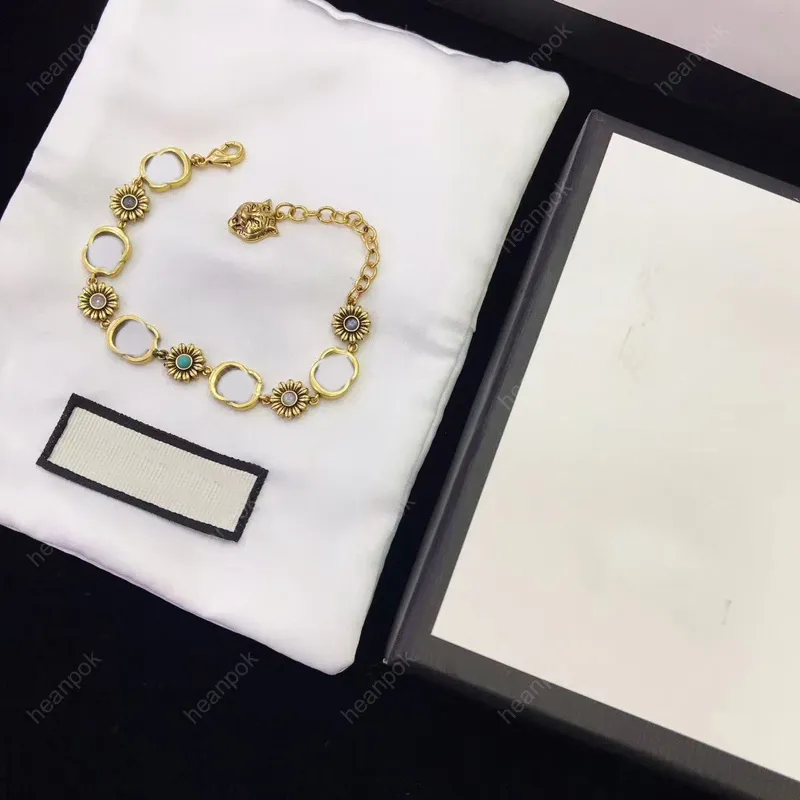 Projektant bransoletki złota łańcuch miłosna bransoletka biżuteria luksus list wisiorka g bransoletka dla kobiet mężczyzn Tiger Chrysanthemm Charm Bijoux Schmuck